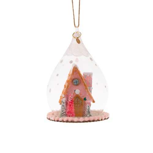GINGERBREAD COTTAGE DOME PINK HOUSE